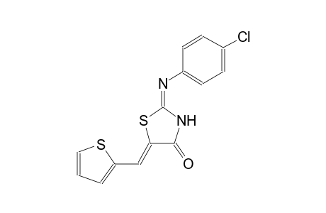 (2E,5Z)-2-[(4-chlorophenyl)imino]-5-(2-thienylmethylene)-1,3-thiazolidin-4-one