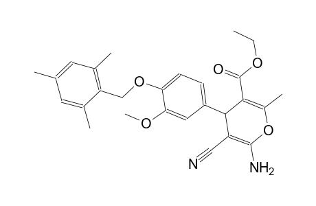 ethyl 6-amino-5-cyano-4-[4-(mesitylmethoxy)-3-methoxyphenyl]-2-methyl-4H-pyran-3-carboxylate