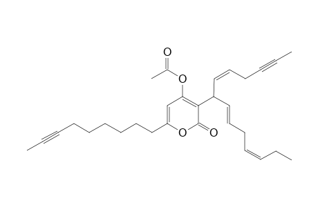 6-(Non-7-yn-1-yl)-2-oxo-3-((5Z,8E,11Z)-tetradeca-5,8,11-trien-2-yn-7-yl)-2H-pyran-4-yl acetate