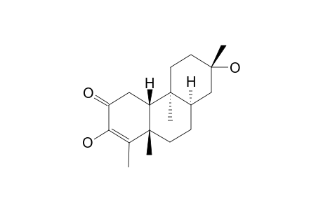 TAGALSIN_P;(5-S*,8-S*,9-S*,10-R*)-13-S*-DHYDROXY-15,16-DINORLABR-3-EN-2-ONE