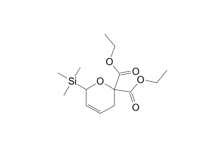 2H-Pyran-2,2-dicarboxylic acid, 3,6-dihydro-6-(trimethylsilyl)-, diethyl ester