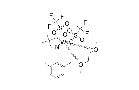 W(NAR')(CH-T-BU)(OTF)2(DME)