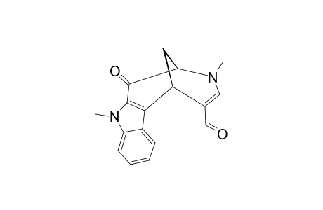 5-FORMYL-3,11-DIMETHYL-1-OXO-1,2,3,6-TETRAHYDRO-2,6-METHANOAZOCINO-[4,5-B]-INDOLE