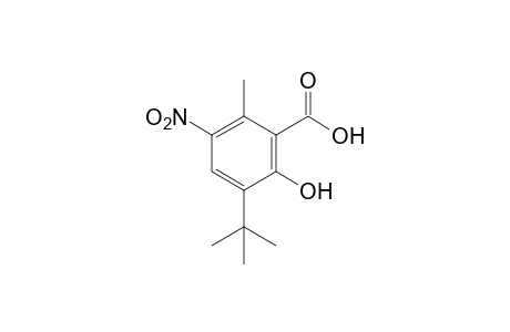 3-tert-butyl-6-methyl-5-nitrosalicylic acid