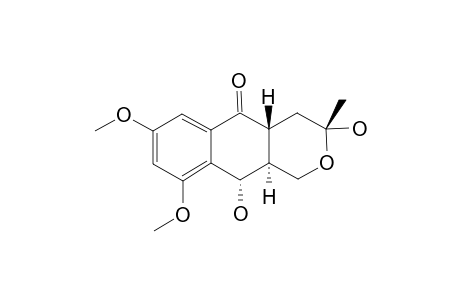 CORYNESPOROL;4,10-TETRAHYDRO-3-ALPHA,10-ALPHA-DIHYDROXY-7,9-DIMETHOXY-3-BETA-METHYLNAPHTHO-[2.3-C]-PYRAN-5-ONE