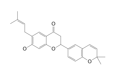 DINKLAGIN-A;(-)-6-(3,3-DIMETHYLALLYL)-7-HYDROXY-6''',6'''-DIMETHYLCHROMENO-(4',3',2''',3''')-FLAVANONE