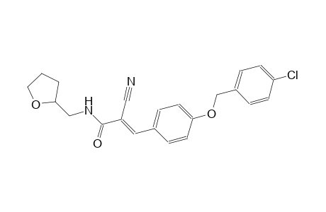 (2E)-3-{4-[(4-chlorobenzyl)oxy]phenyl}-2-cyano-N-(tetrahydro-2-furanylmethyl)-2-propenamide