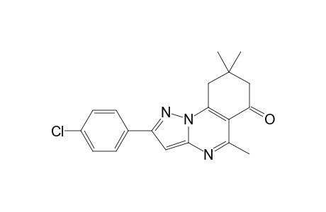 2-(4-CHLOROPHENYL)-5,8,8-TRIMETHYL-8,9-DIHYDROPYRAZOLO-[1,5-A]-QUINAZOLIN-6(7H)-ONE