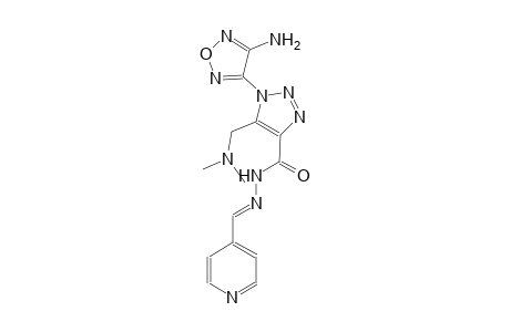 1-(4-amino-1,2,5-oxadiazol-3-yl)-5-[(dimethylamino)methyl]-N'-[(E)-4-pyridinylmethylidene]-1H-1,2,3-triazole-4-carbohydrazide