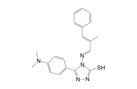 5-[4-(dimethylamino)phenyl]-4-{[(E,2E)-2-methyl-3-phenyl-2-propenylidene]amino}-4H-1,2,4-triazol-3-yl hydrosulfide