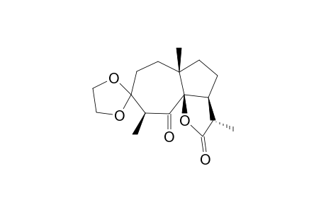 1,5,10-trimethyl-7-oxatricyclo[6.5.0.0(4,8)]tridecan-6,9-dione-spiro-11,2'-[1',3'-dioxacyclopentane]