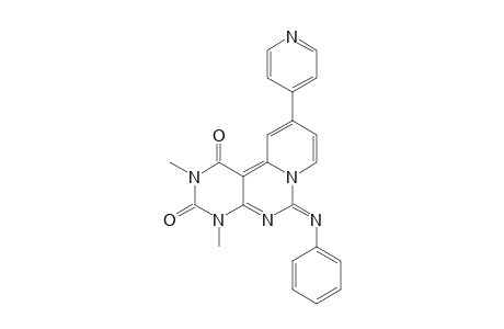 2,4-DIMETHYL-6-(PHENYLIMINO)-10-(4-PYRIDINYL)-PYRIDO-[1',2':3,4]-PYRIMIDO-[4.5-D]-PYRIMIDINE-1,3-(2-H,4-H)-DIONE