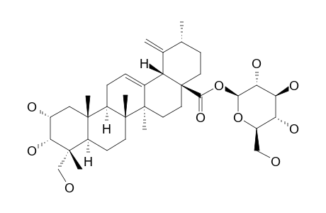 2-ALPHA,3-ALPHA,23-TRIHYDROXY-URS-12,19(29)-DIEN-28-OIC-ACID-BETA-D-GLUCOPYRANOSYLESTER