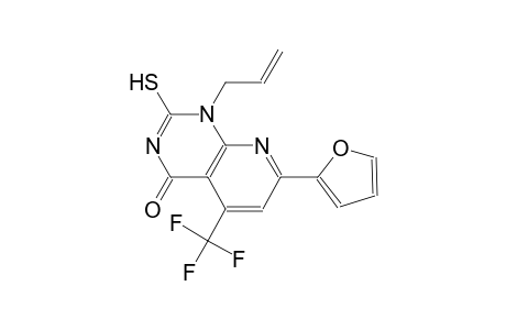 pyrido[2,3-d]pyrimidin-4(1H)-one, 7-(2-furanyl)-2-mercapto-1-(2-propenyl)-5-(trifluoromethyl)-