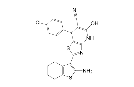 2-(2-Amino-4,5,6,7-tetrahydrobenzo[b]thiophen-3-yl)-7-(4-chlorophenyl)-5-hydroxy-4,7-dihydrothiazolo[4,5-b]pyridine-6-carbonitrile