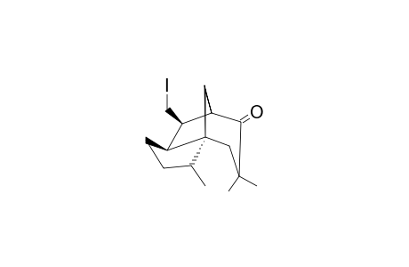 2,9,9-TRIMETHYL-6-IODOMETHYL-TRICYCLO-[5.3.1.0(1,5)]-UNDECAN-8-ONE;MAJOR-EPIMER