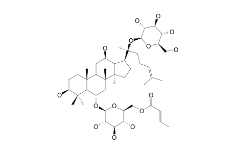 KORYOGINSENOSIDE-R1;6-O-[TRANS-BUTENOYL-(1->6)-BETA-D-GLUCOPYRANOSYL]-20-O-BETA-D-GLUCOPYRANOSYL-DAMMAR-24-EN-3-BETA,6-ALPHA,12-BETA,20(S)-TETROL