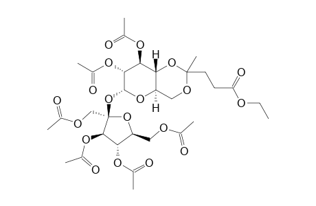 1',2,3,3',4',6'-HEXA-O-ACETYL-4,6-O-(3-ETHOXYCARBONYL-BUTYLIDENE)-SUCROSE