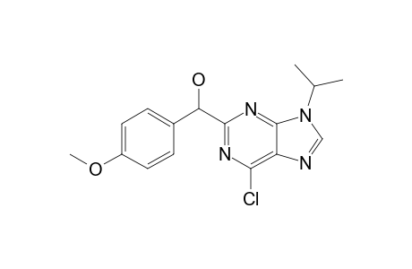 6-CHLORO-9-ISOPROPYL-2-(4-METHOXYPHENYL-HYDROXY-METHYL)-PURINE