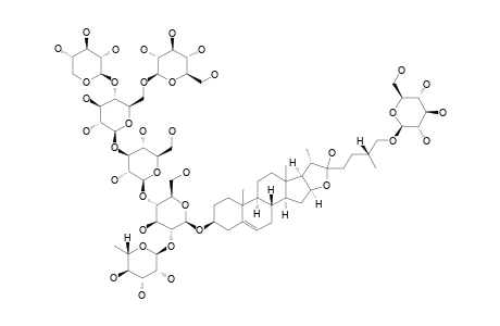 #5;TRIGONEOSIDE-VB;26-O-BETA-D-GLUCOPYRANOSYL-3-BETA,22-XI,26-TRIHYDROXY-(25R)-FUROST-5-ENE-3-O-[ALPHA-L-RHAMNOPYRANOSYL-(1->2)]-[[(BETA-D-XYLOPYRANOSYL-(1->4)