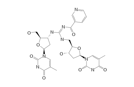 N'-(3'-DEOXYTHYMIDIN-3'-YL)-N''-(5'-DEOXYTHYMIDIN-5'-YL)-N-NICOTINOYL-GUANIDINE