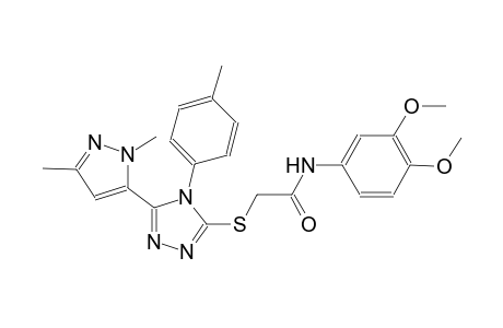 N-(3,4-dimethoxyphenyl)-2-{[5-(1,3-dimethyl-1H-pyrazol-5-yl)-4-(4-methylphenyl)-4H-1,2,4-triazol-3-yl]sulfanyl}acetamide