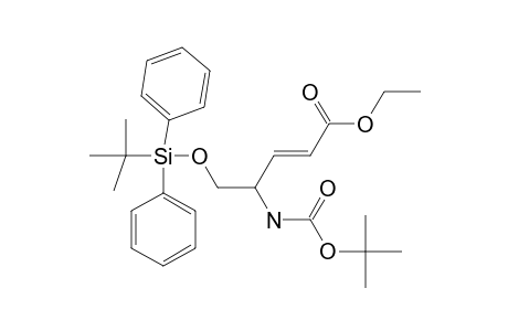 (4S)-ETHYL-(E)-4-(TERT.-BUTOXYCARBONYLAMINO)-5-(TERT.-BUTYLDIPHENYLSILYLOXY)-PENT-2-ENOATE