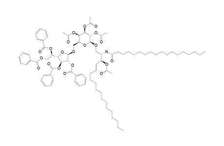 BETA-D-GALACTOFURANOSYL-(2''',3''',5''',6'''-TETRA-O-BENZOYL)-6-BETA-D-GALACTOPYRANOSYL-(2,3,4-TRI-O-ACETYL)-1'-(3'-O-ACETYL)-CERAMIDE