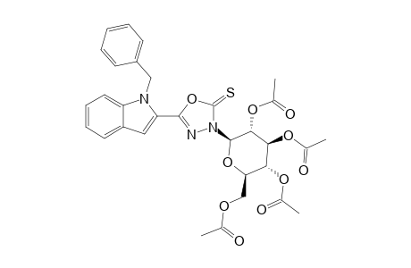 3-(2,3,4,6-TETRA-O-ACETYL-BETA-D-GLUCOPYRANOSYL)-5-(1-BENZYL-1H-INDOL-2-YL)-1,3,4-OXADIAZOLE-2(3H)-THIONE