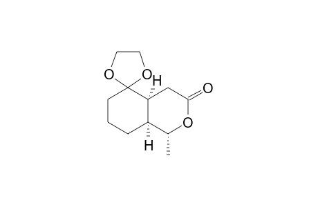 1-ALPHA,6-ALPHA-DIHYDRO-5-ALPHA-METHYL-10-ALPHA,10-BETA-(ETHYLENEDIOXY)-4-OXABICYCLO-[4.4.0]-3-DECANONE;MINOR-EPIMER