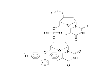 3'-O-ACETYL-5'-(5'-O-METHOXYTRITYLDEOXYTHYMID-3'-YLOXYPHOSPHORYL)DEOXYTHYMIDINE