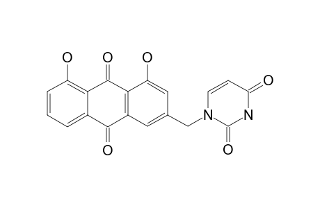 1-[(4,5-DIHYDROXY-9,10-DIOXO-9,10-DIHYDRO-ANTHRACEN-2-YL)-METHYL]-PYRIMIDINE-2,4(1H,3H)-DIONE