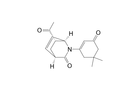 2-Azabicyclo[2.2.2]oct-5-en-3-one, 7-acetyl-2-(5,5-dimethyl-3-oxo-1-cyclohexen-1-yl)-, (1.alpha.,4.alpha.,7S*)-