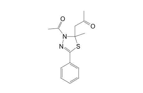 4-ACETYL-5-METHYL-5-(2-OXOPROPYL)-2-PHENYL-1,3,4-THIADIAZOL-2-INE