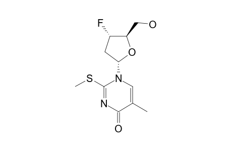 1-(2,3-DIDEOXY-3-FLUORO-ALPHA-D-ERYTHRO-PENTOFURANOSYL)-2-METHYLTHIOPYRIMIDIN-4(1H)-ONE