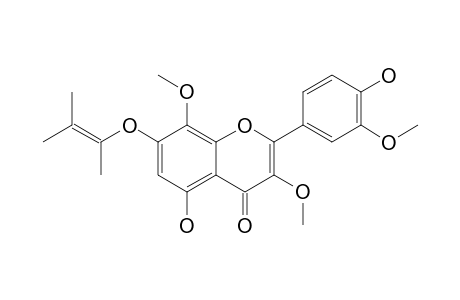 4',5-DIHYDROXY-3,3',8-TRIMETHOXY-7-(3-METHYLBUT-2-ENYLOXY)-FLAVONE