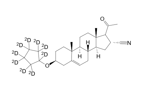 16.alpha.-Cyano-3.beta.-[D9]-cyclopentyloxypregn-5-en-20-one