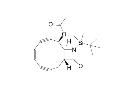 (1R*,9R*,10S*)(Z)- 9-Acetoxy-11-tert-butyldimethylsilyl-11-azabicyclo[8.2.0]dodec-5-en-3,7-diyn-12-one