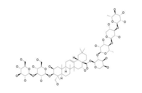 #1;3-O-BETA-D-GLUCOPYRANOSYL-(1->3)-BETA-D-GLUCOPYRANOSYL-2-BETA,3-BETA,16-ALPHA,23-TETRAHYDROXY-OLEAN-12-EN-28-OIC-ACID-28-O-ALPHA-L-RHAMNOPYRANOSYL-(1->3)-BE