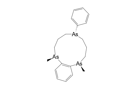 2,10-DIMETHYL-6-PHENYL-2,6,10-TRIARSABICYCLO-[9.4.0]-PENTADECA-1(11),12,14-TRIENE