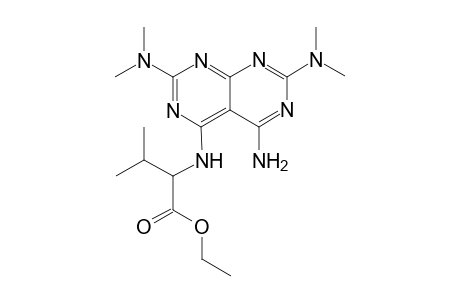 4-Amino-2,7-bis(dimethylamino)-5-[(2-ethoxy-1-isopropyl-2-oxoethyl)amino]pyrimidino[4,5-d]pyrimidine