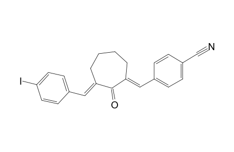 4-[(E)-[(3E)-3-(4-iodobenzylidene)-2-keto-cycloheptylidene]methyl]benzonitrile