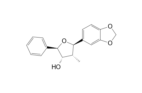 (2R*,3R*,4S*,5R*)-2-(3,4-Methylenedioxyphenyl)-3-methyl-5-phenyltetrahydrofuran-4-ol