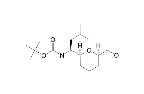 CIS-(2S,6R,1'S)-2-[1'-(TERT.-BUTOXYCARBONYLAMINO)-3'-METHYLBUTYL]-6-(HYDROXYMETHYL)-TETRAHYDROPYRAN