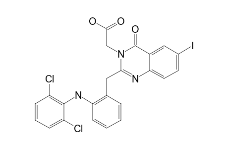 [2-[2-[(2,6-DICHLORO-PHENYL)-AMINO]-BENZYL]-6-IODO-4-OXO-QUINAZOLIN-3(4H)-YL]-ACETIC-ACID