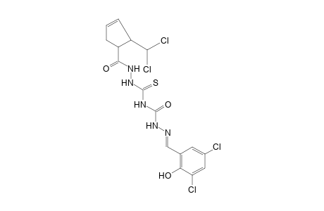 1-THIOIMIDODICARBOXYLIC ACID, 1-{2-{[2-(DICHLOROMETHYL)-3-CYCLOPENTEN-1-YL]CARBONYL}HYDRAZIDE}, 3-[(3,5-DICHLOROSALICYLIDENE)HYDRAZIDE]