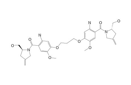 (2-S)-1,1'-[[(PROPANE-1,3-DIYL)-DIOXY]-BIS-[(2-AMINO-5-METHOXY-1,4-PHENYLENE)-CARBONYL]]-BIS-[2-(HYDROXYMETHYL)-4-METHYLIDENEPYRROLIDINE]