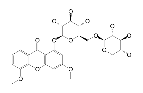 3,5-DIMETHOXY-1-O-PRIMEVEROSYL-XANTHONE