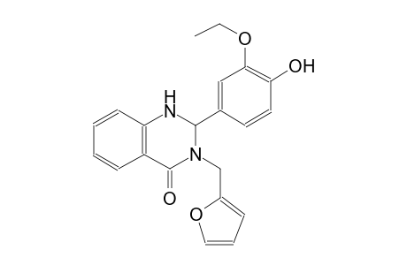 2-(3-ethoxy-4-hydroxyphenyl)-3-(2-furylmethyl)-2,3-dihydro-4(1H)-quinazolinone