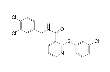 2-[(m-chlorophenyl)thio]-N-(3,4-dichlorobenzyl)nicotinamide